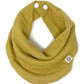 Kishu Baby Indi Gots Organic Infinity Scarf Bib - 4-Way Reversible, 8 Layer Muslin Drool Bib (Mustard)