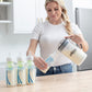 Dr. Brown'S Baby Formula Mixing Pitcher With Adjustable Stopper, Locking Lid, & No Drip Spout, 32Oz, Bpa Free, Black