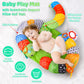 Aranee 2-In-1 Tummy Time Mat & Seated Support Pillow Baby Toys 6-12 Months, Baby Tummy Time Toys Sit Me Up Floor Seat For Newbor