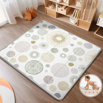 Foldable Baby Play Mat, PIGLOG 0.6 inch Waterproof Playmats for Babies and Toddlers Kids, Safe Foam Playmat for Tummy Time, 50x5