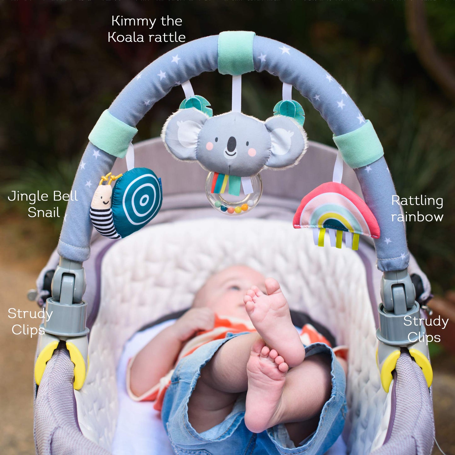 Taf Toys Koala Daydream pram, Stroller & car seat Arch | Ideal for Infants & Toddlers, Activity Arch with Fascinating Toys, Stim