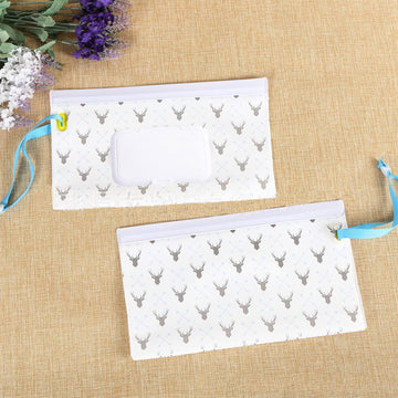 2 Pack Reusable Wipes Pouch Portable Wipes Dispenser Refillable Wipes Container Lightweight Travel Wipes Case Baby Wipes Holder