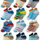 Rative Ankle Anti Slip Non Skid Cotton Socks With Grips Grippers For 6-12 Month Babies Baby Infant Boy Boys Girls (6-12 Months,