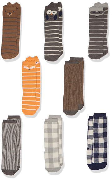 Hudson Baby Baby Girls Cotton Rich Knee-High Casual Socks, Forest Boy, 6-12 Months Us
