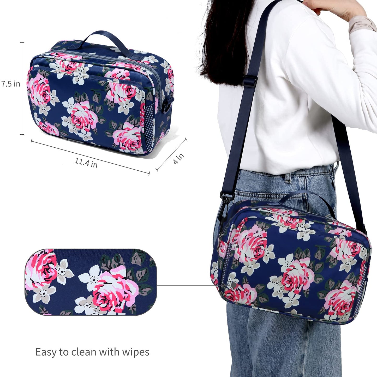 Gogoso Baby Stroller Organizer Bag With Insulated Pocket, Universal Fit Most Strollers, Space For Diapers, Wipes & Toys