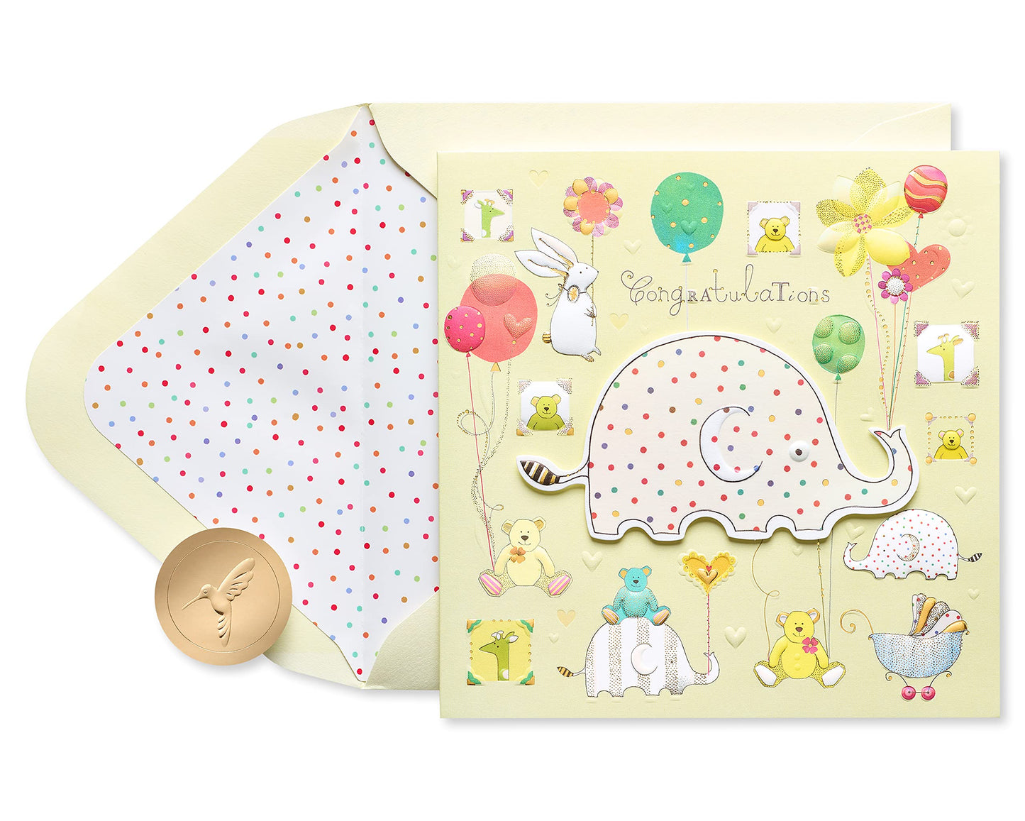 Papyrus New Baby Card - Designed By House Of Turnowsky (Warm And Happy Wishes)