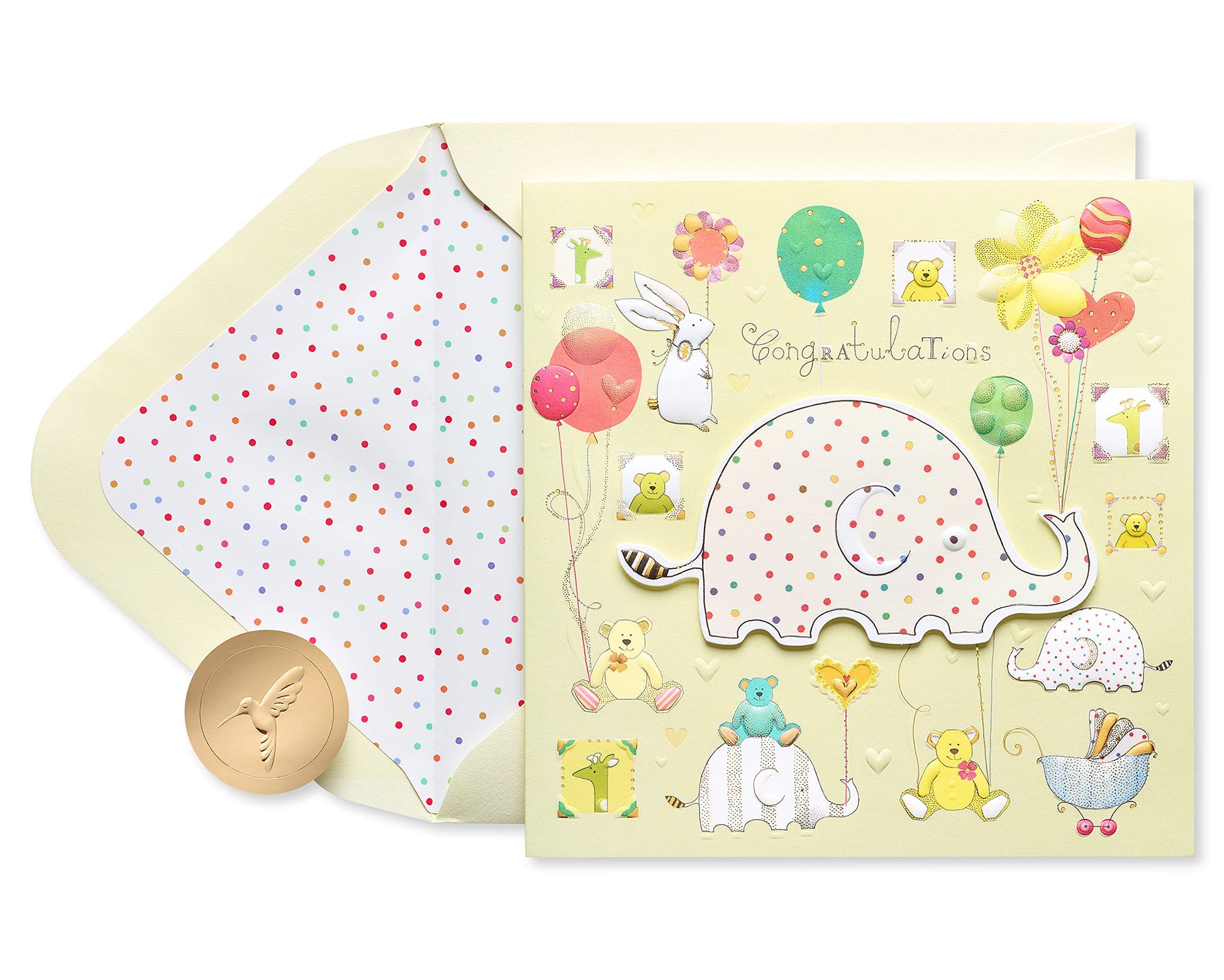Papyrus New Baby Card - Designed By House Of Turnowsky (Warm And Happy Wishes)