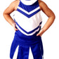 Total 2550 Little Girls' Cheerleader Cheerleading Outfit Uniform Costume Cosplay Blue/White (L / 8-10)