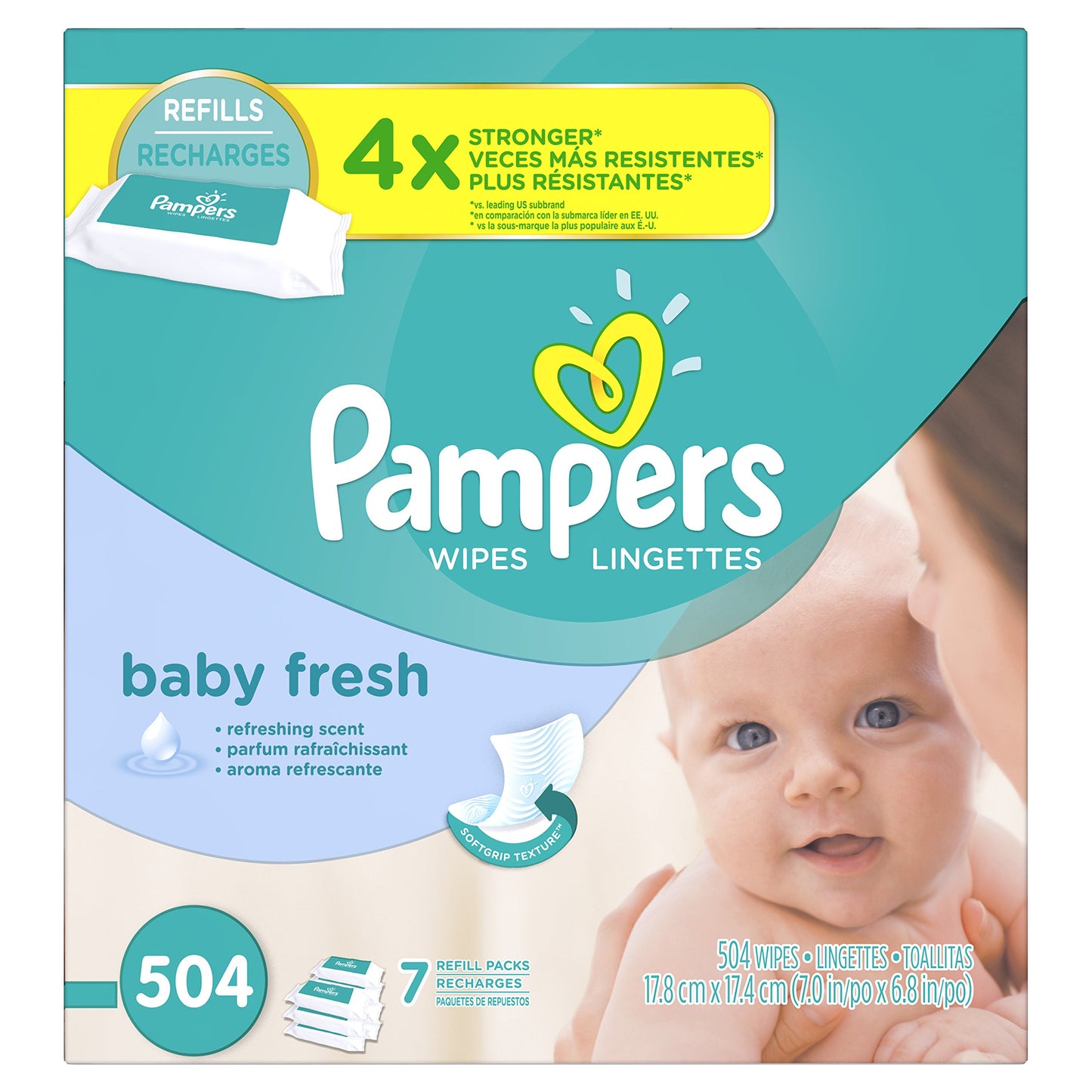 Pampers Baby Wipes Baby Fresh 7X Refill 504 Count