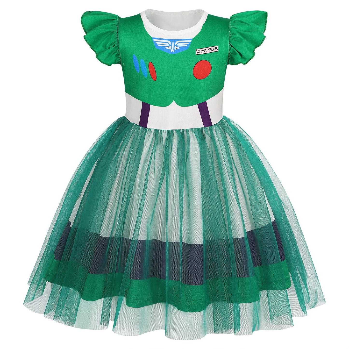 Henzworld Toddler Baby Girls Buzz Lightyear Dress Kids Buzz Lightyear Costume Dress Up For Girls Halloween Cosplay Theme Party O