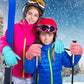 Boao 2 Pairs Kids Winter Ski Gloves Waterproof Warm Snow Mittens Full Finger Gloves For Toddlers Infants (Blue, Pink, 1-3 Years)