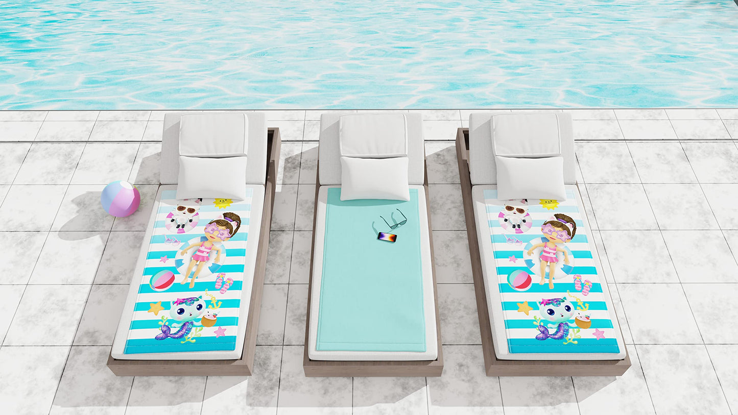 Franco Dreamworks Gabby'S Dollhouse Super Soft Cotton Bath/Pool/Beach Towel, 58 In X 28 In, (Official Licensed Gabby'S Dollhouse