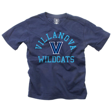 Wes And Willy Ncaa Kids Ss Organic Cotton Tee Shirt, Villanova Wildcats, Midnight, 6