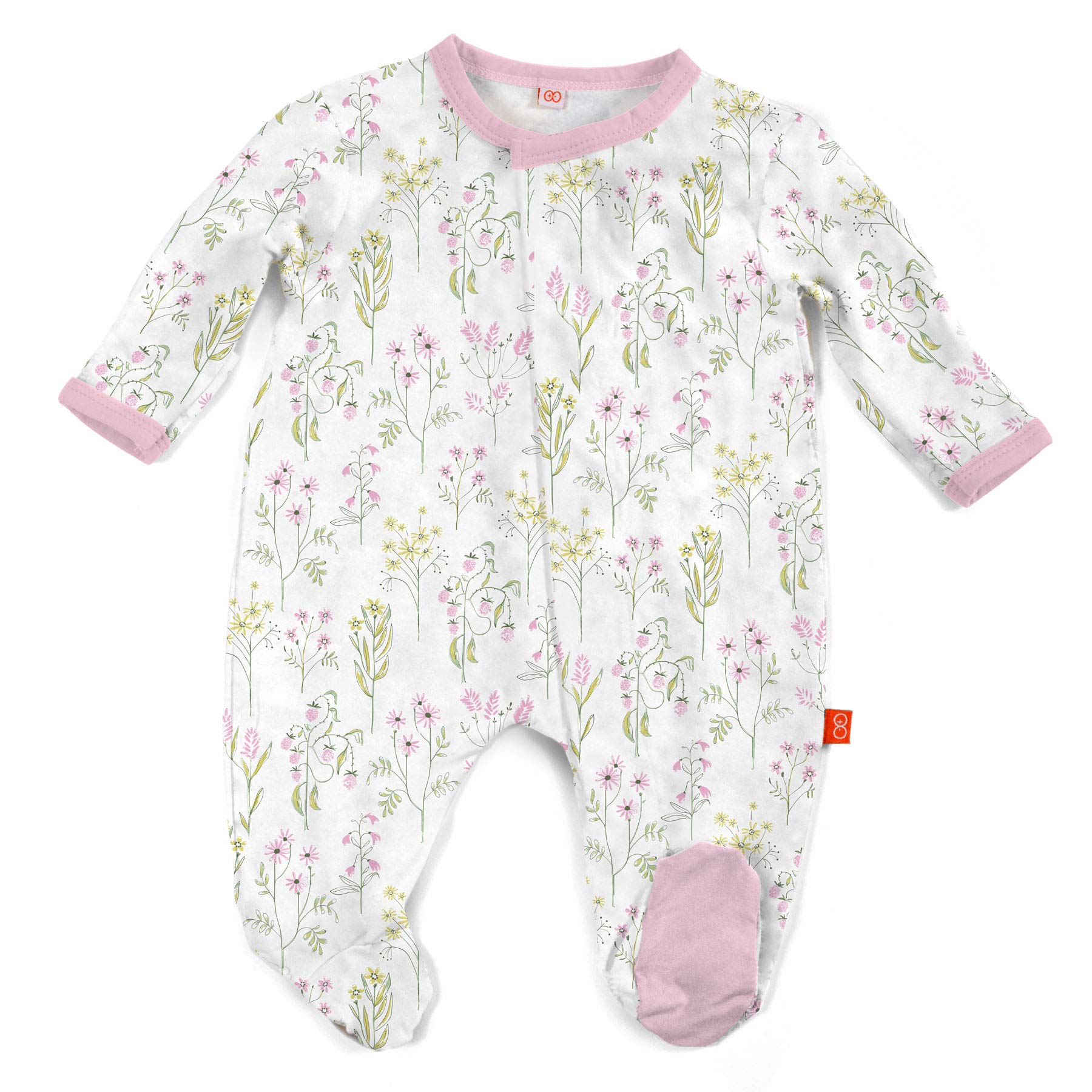 Magnetic Me Footie Pajamas Soft Modal Baby Girls Sleepwear Quick Magnetic Fasten WBBAPB08X11C3NV