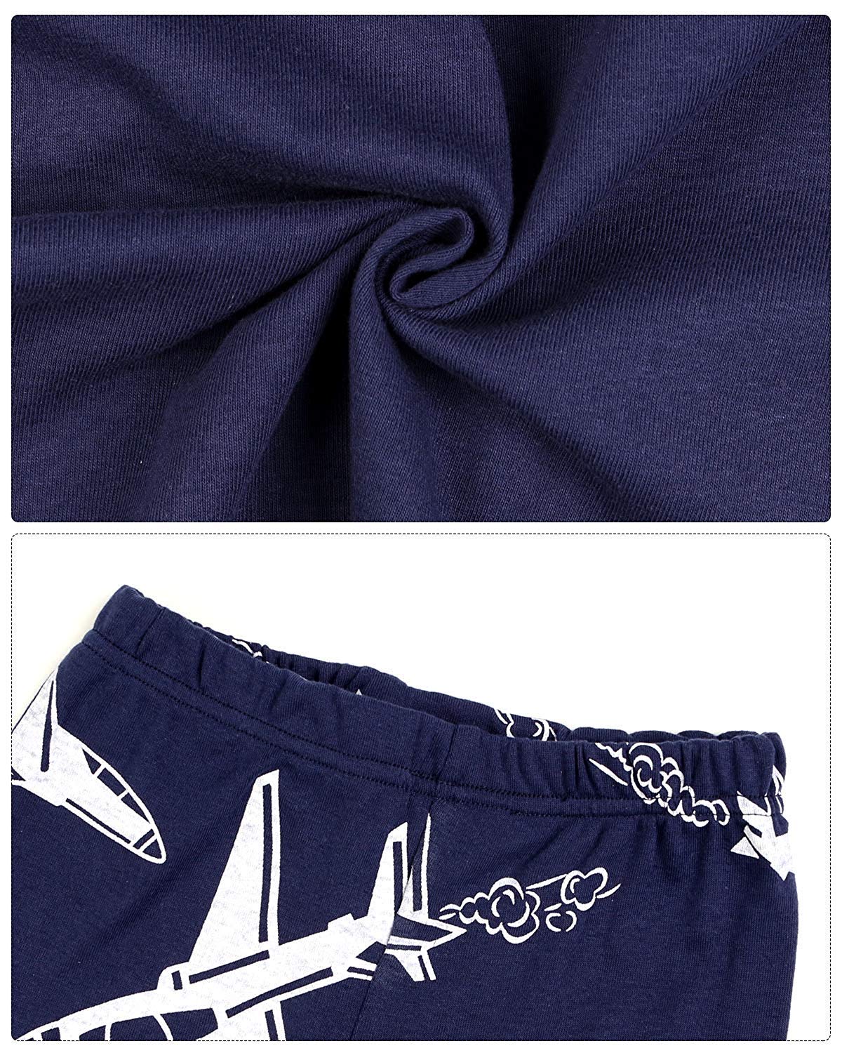 Little Boys Pajamas Sets Airplane Glow In Dark 2 Piece Toddler Clothes Kids Pjs 2 3 T