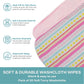 Spasilk Washcloth Wipes Set For Newborn Boys & Girls, Soft Terry Washcloth Set, Pack Of 20, Pink Lines, 20 Pack