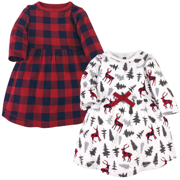 Hudson Baby Infant And Toddler Girl Cotton Dresses Forest Deer, 5 Toddler