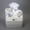 Lambs & Ivy Gray 5-Piece Baby Gift Basket For Baby Shower/Newborn Welcome Home