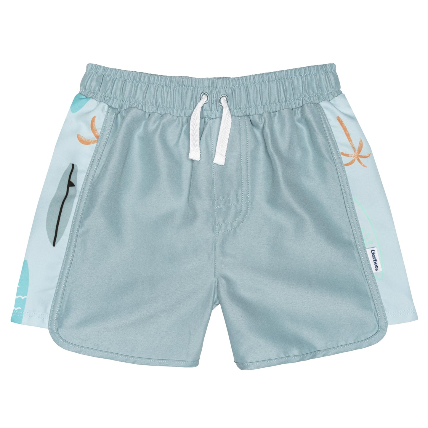 Gerber Baby Boy'S Toddler Long Sleeved Rashguard Swim Bathing Suit Set, Surf, 12 Months