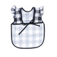 Bapronbaby Flutter White Buffalo Plaid Bapron - No Neck Tie Safer Bib For Baby& Toddler - Soft Waterproof Stain Resistant - Mach