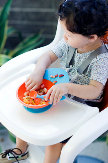 Boon Spill Catcher Baby Bowl, Blue/Green