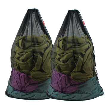 Meeall Mesh Laundry Bag With Drawstring Closure - Heavy-Duty Yet Lightweight - Extra Large 24Ax36A Size - 2 Pack - For Travel Ca