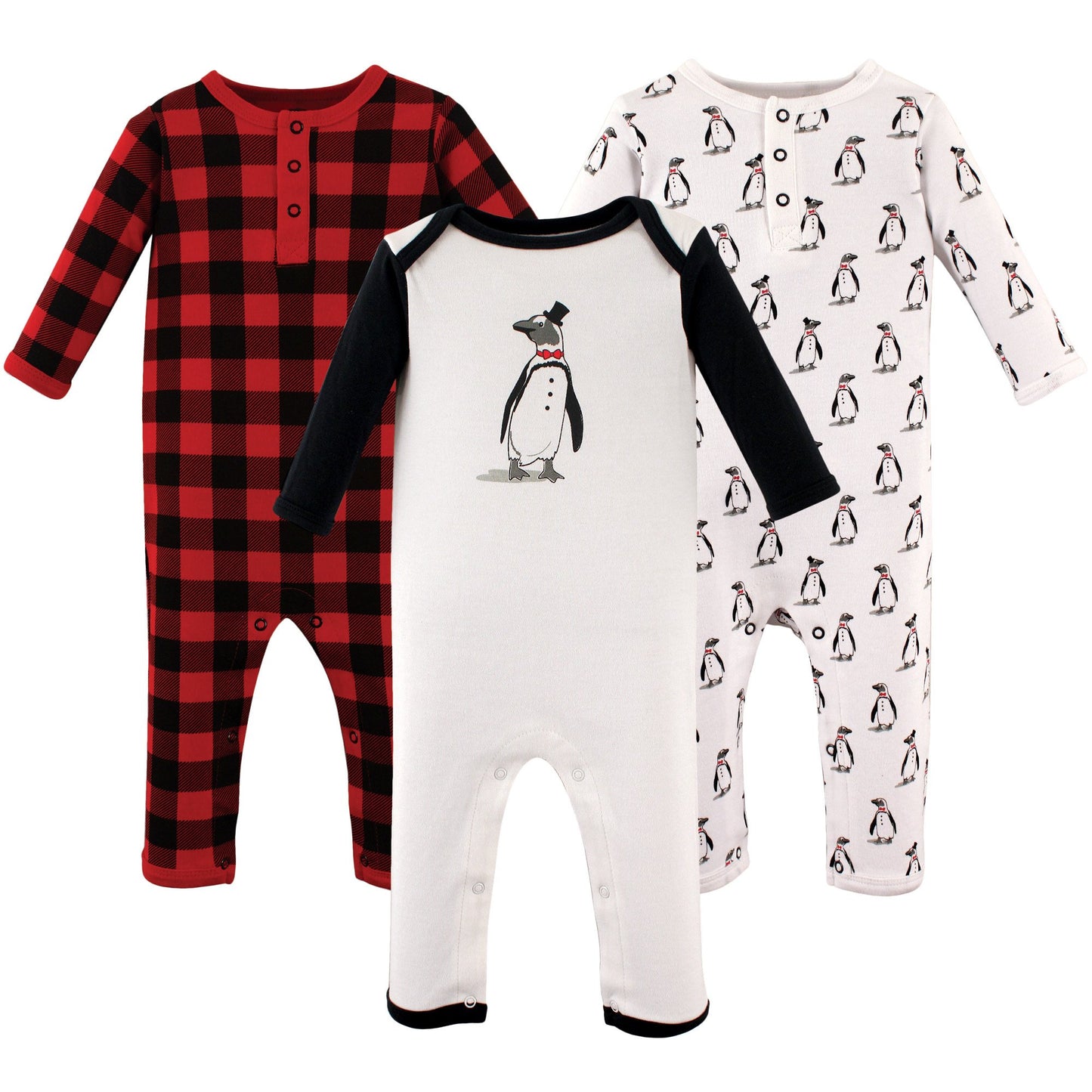 Hudson Baby Unisex Baby Cotton Coveralls, Penguin, 12-18 Months