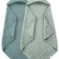 SWEET DOLPHIN Muslin Hooded Baby Bath Towels - 2 Pack 100% Cotton Towel for Babies, Infants, Toddlers - 32x32Inch - Highly Absor