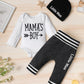 Baby Boy Clothes 0-3 Months Mama 'S Boy Outfits Long Sleeve Romper+ Little Man Pants+Hat 3Pcs Fall Clothing Sets