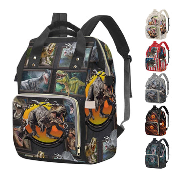 M Yescustom Custom Diaper Bag For Boys - Large Capacity Backpack With Pockets, Animal Personalized Baby Diaper Bags For Dad, Wat