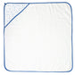 Swaddledesigns Cotton Terry Baby Hooded Towel, Tiny Triangle Shimmer, Blue