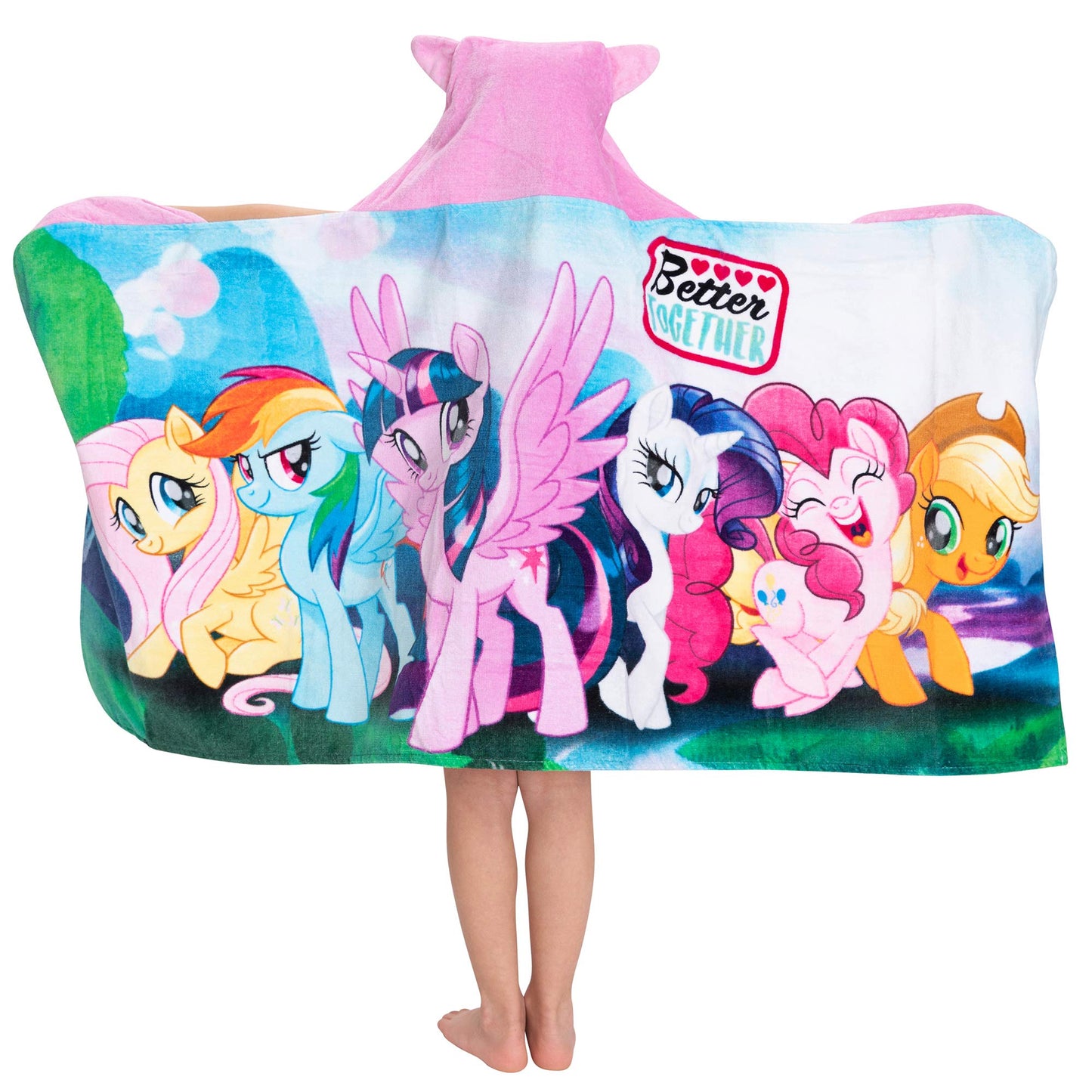 My Little Pony Bath/Pool/Beach Soft Cotton Terry Hooded Towel Wrap, 24 In X 50 In, By Franco Kids