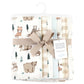 Hudson Baby Unisex Baby Cotton Flannel Burp Cloths, Boy Woodland Pals 7-Pack, One Size