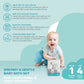 Spasilk Baby Cotton Terry Hooded Towel & Washcloth Bath Shower Set For Newborns And Infants, Gray Lion