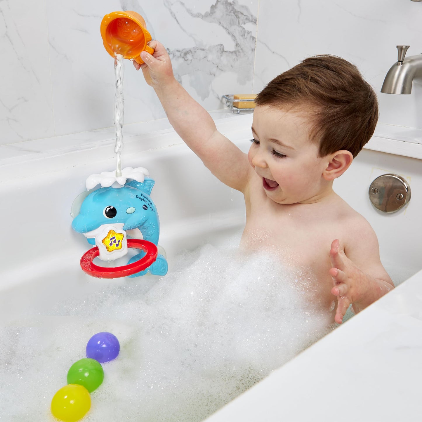 VTech Dunking Dolphin Hoop Bath Toy for Toddlers