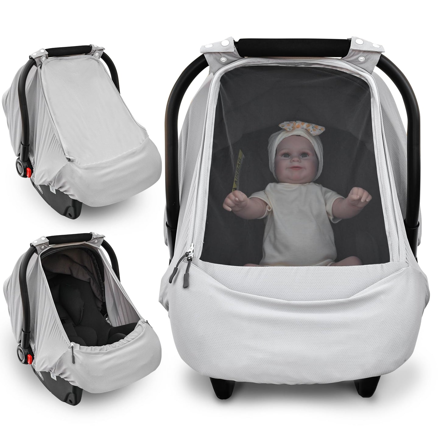 Baby Car Seat Cover,Sunproof Car Seat Canopy For Babies,Baby Boy Car Seat Cover, Baby Girl Car Seat Sun Shade Cover,Infant Carse