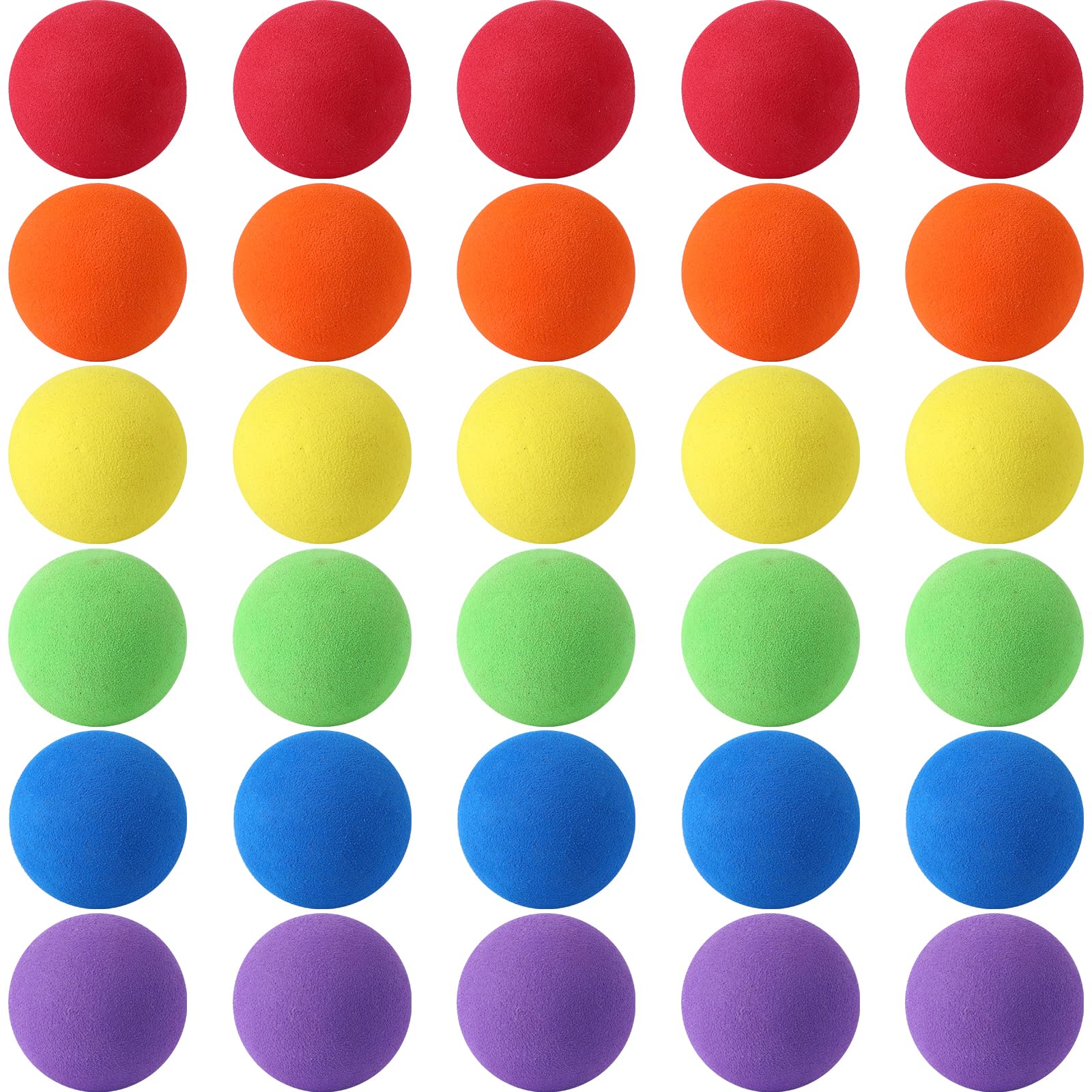 kymqlyw 30 Pcs Colourful Mini Soft Foam Balls Assorted Lightweight Mini Play Balls Sponge Balls for Crafts Birthday Party Favors