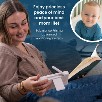 Babysense Prisma Baby Monitor With Camera And Audio, 5    Hd Video Baby Monitor, 6-Color Night Light, Split Screen, Baby Sound M