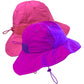 Nice Caps Kids Sun Hats Upf 50+ Uv Protection 2-Pack Boys Girls Toddler Adjustable Mesh Lined (Neon Pink/Neon Purple - Pack, 59C