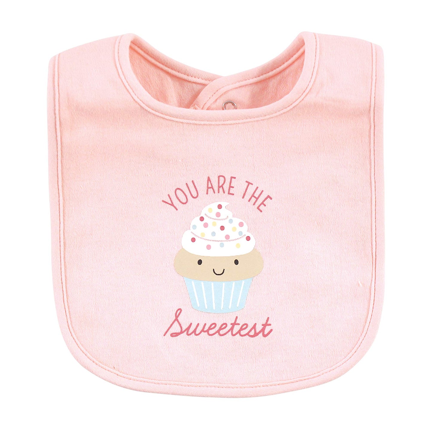 Hudson Baby Unisex Baby Cotton Bibs, Sweetest Cupcake, One Size
