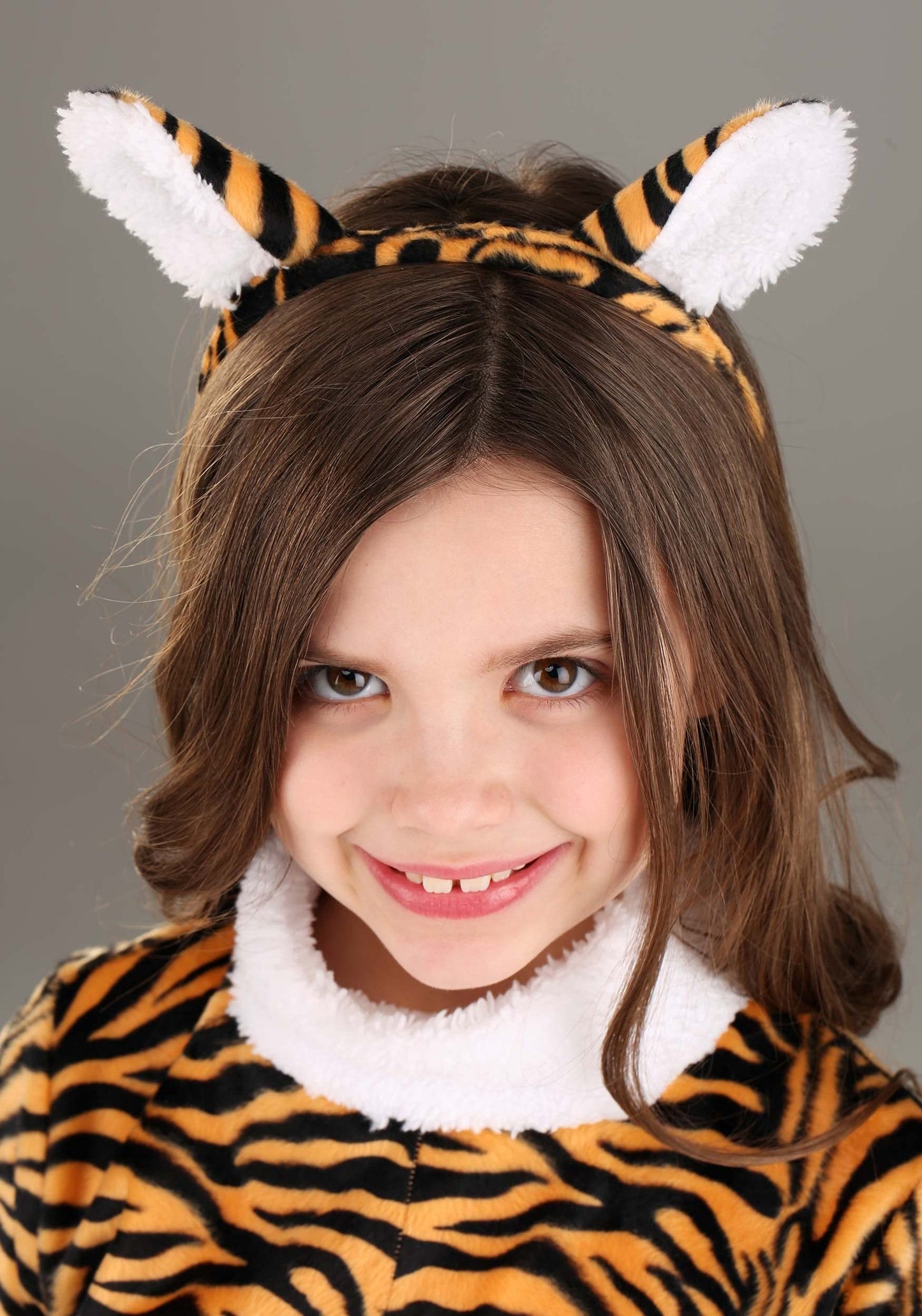 Girl'S Tigress Costume With Headband - Kid'S Tiger Jumpsuit - Child Jungle Cat Animal Halloween Costume Xs