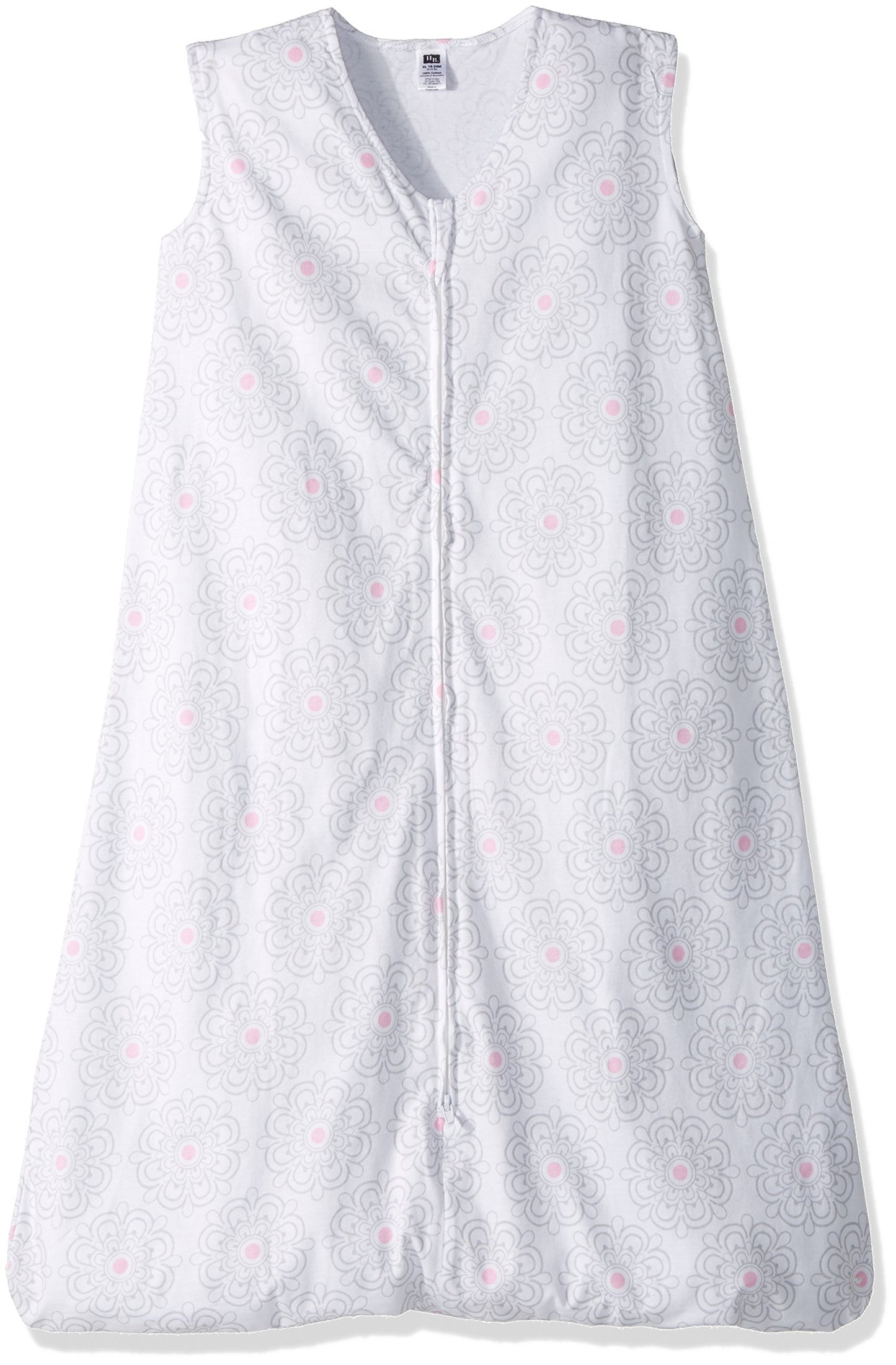 Hudson Baby Unisex Baby Cotton Sleeveless Wearable Sleeping Bag, Sack, Blanket, Floral, 18-24 Months