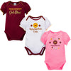 Gerber Baby Girl'S Nfl 3 Pack Short Sleeve Onesie Bodysuit, Team Color, 6-12 Months