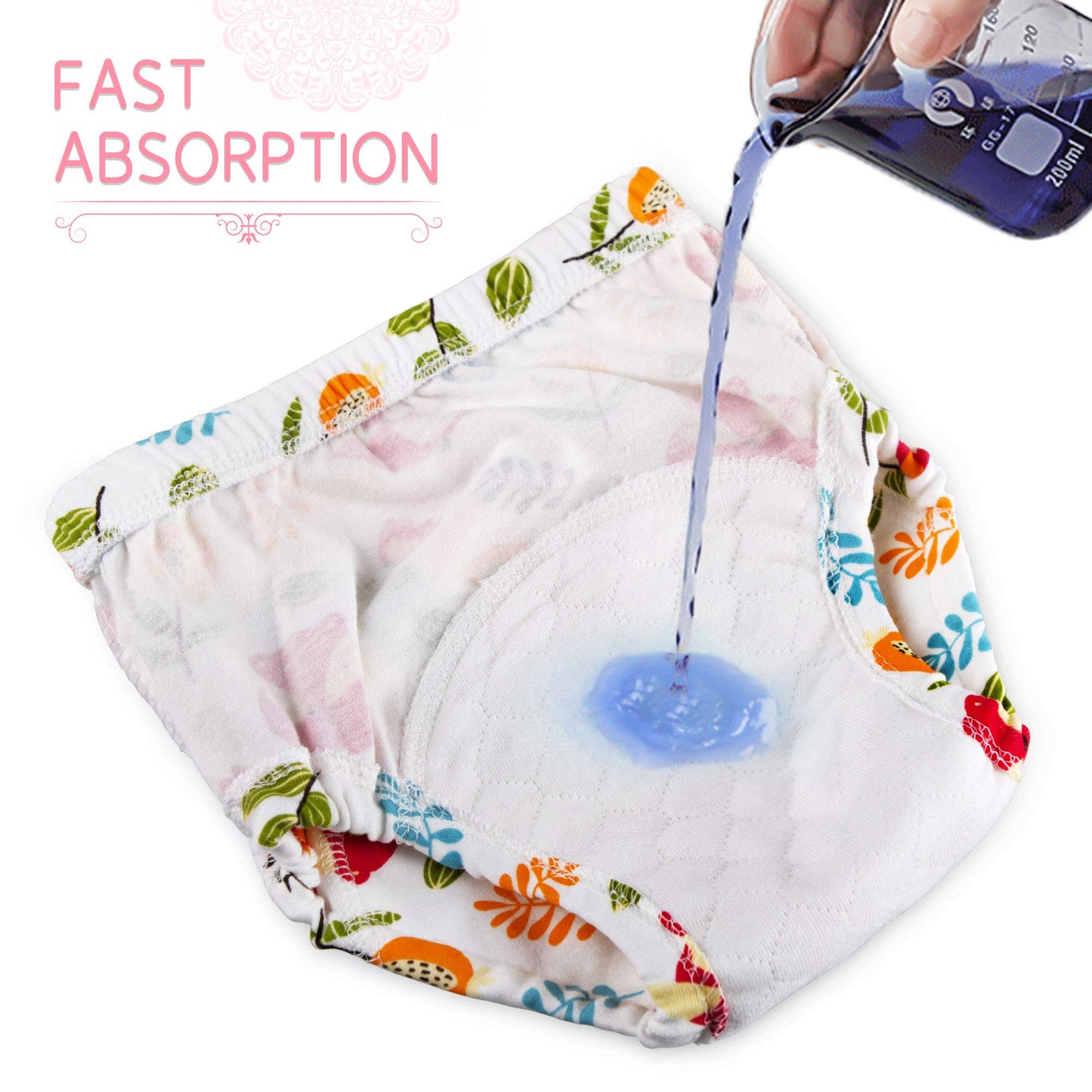 Toddler Girls Training Pants 4 Pack,Baby Girls Cotton Training Underwear,Potty Training Underwear Girls Mul 2T