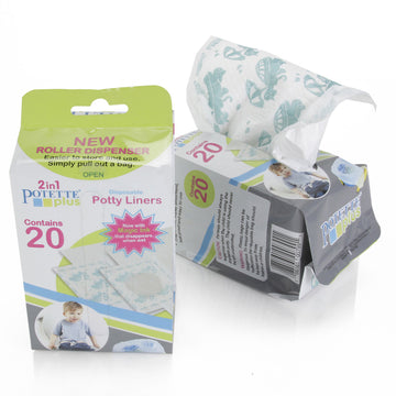 Kalencom Potette Plus Potty Seat Liner Roller Dispenser With Magic Disappearing Ink, 20 Count