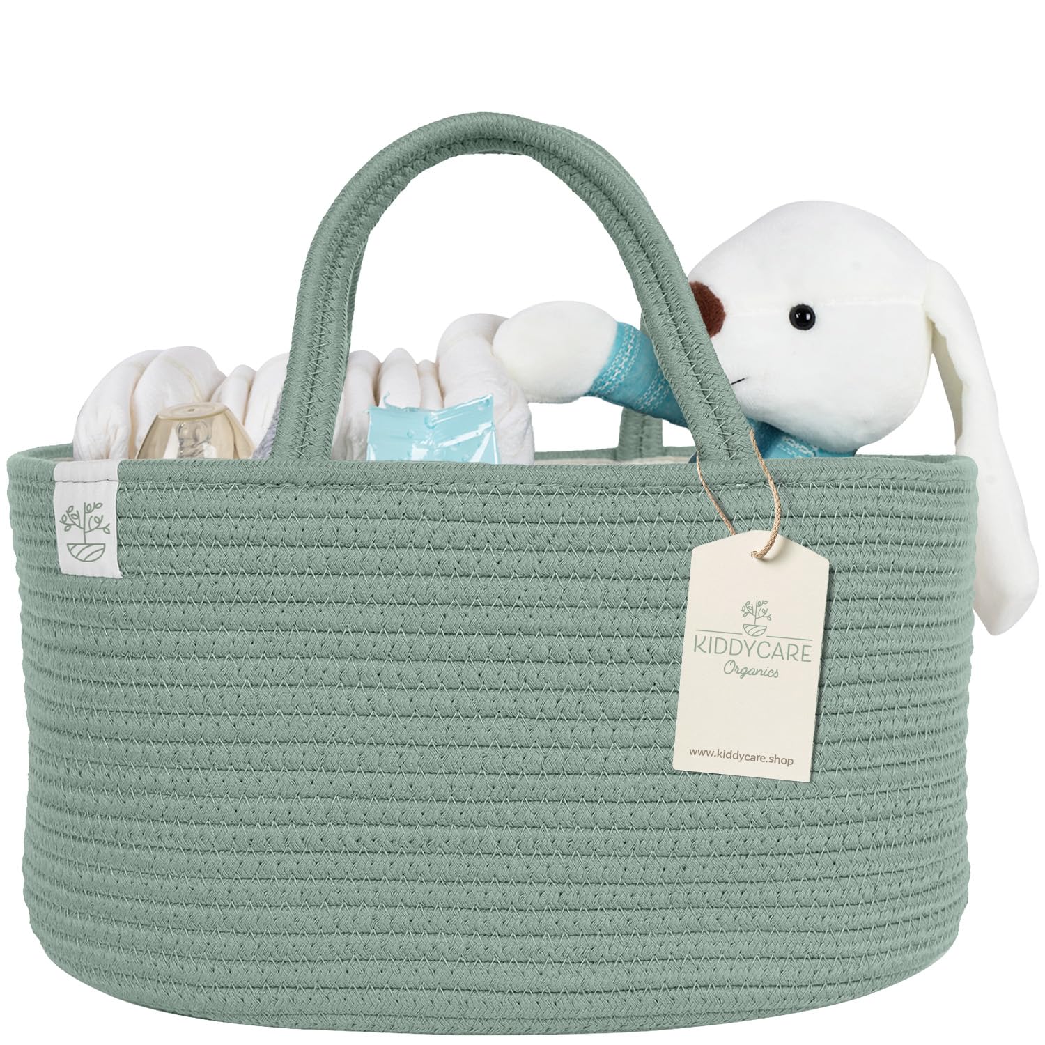 Kiddycare Diaper Caddy Organizer For Baby Nursery Basket With Handle Lid Nursing Caddy With Changing Table Organizer Cart Newbor
