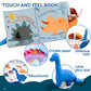 Richgv Baby Books Toys 0-6-12 Months, Baby Boy Girl Gifts Toys 0-6-12 Touch and Feel 3D Books with Dino Doll, Newborn Infant Car