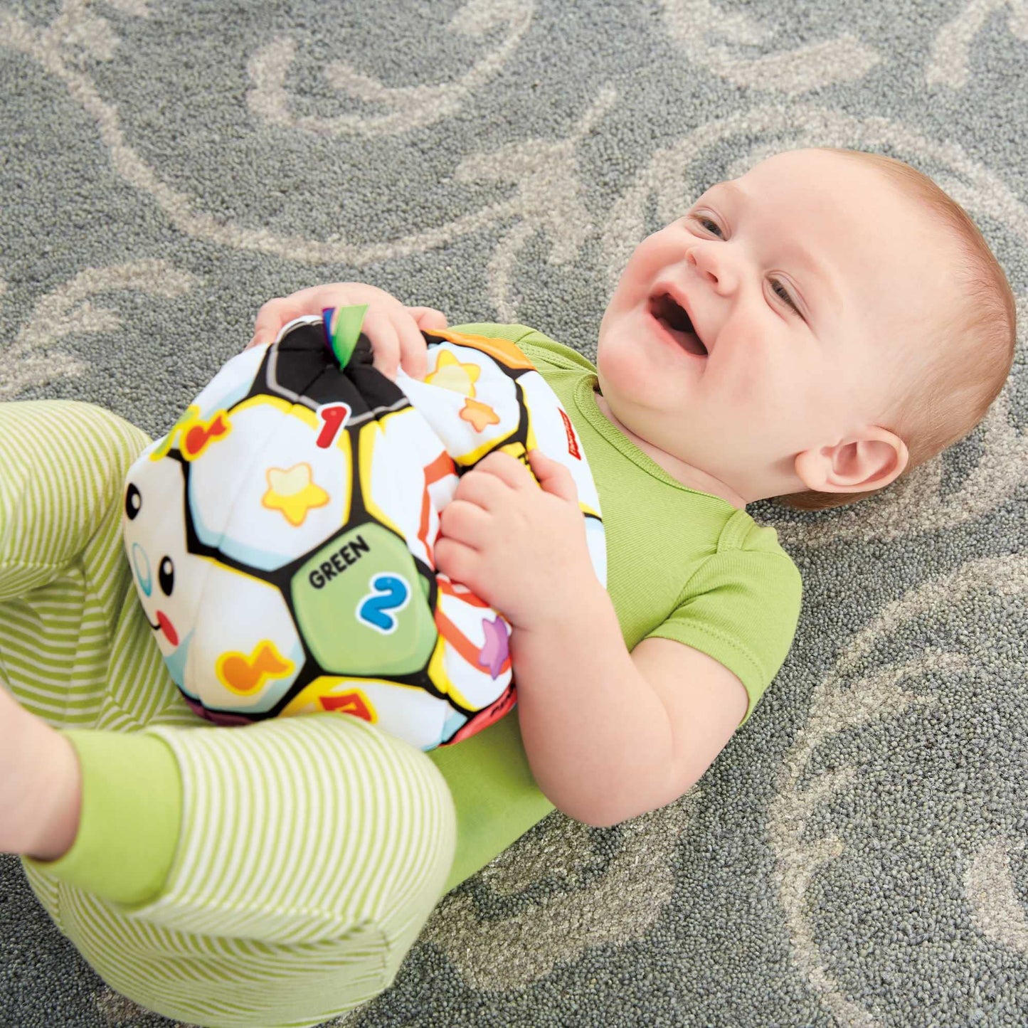 Fisher-Price Laugh & Learn Baby Musical Learning Toy, Singin Soccer Ball Plush With Songs Sounds & Phrases For Ages 6+ Months