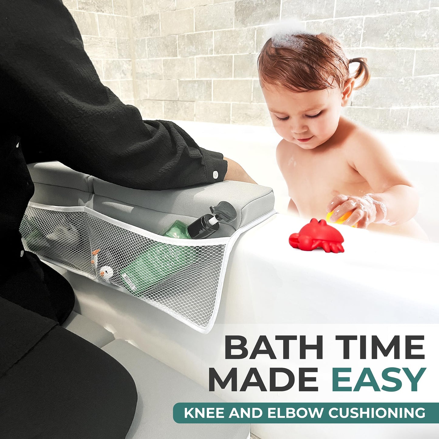 Bath Kneeler And Elbow Rest Pad Set, Comfortable Bath Kneeler, Thick Bath Kneeling Pad For Bathing Baby, Kneeling Pad For Bathin