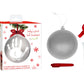 Tiny Ideas Christmas Baby'S Handprint Ball Ornament, Included Paint For Baby'S Print, Newborrn Holiday Keepsake Gift, Diy Classi
